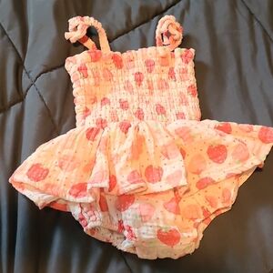 Angel Dear Strawberries Baby Dress